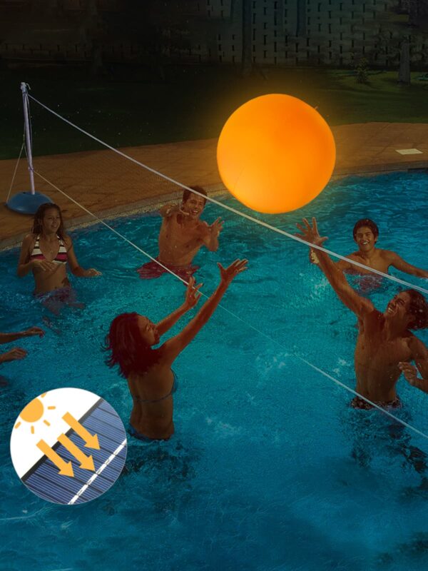 luzes flutuantes de piscina