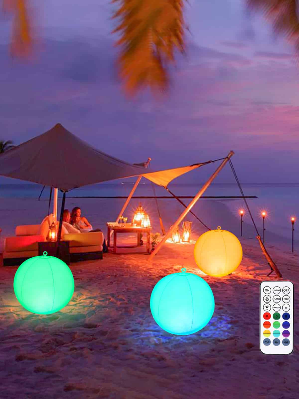 luzes de piscina flutuante