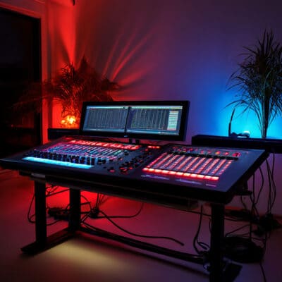 console de design de iluminação